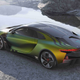 A rear view of the Ds E-Tense Performance concept car.